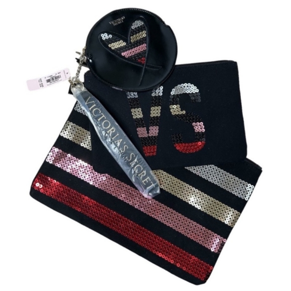 Victoria's Secret Handbags - Victoria's Secret Sequin Clutch Set